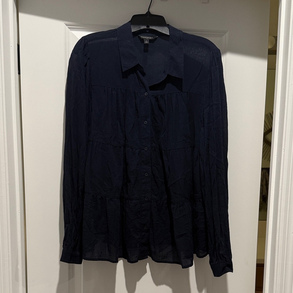 Banana Republic Women's Navy Blouse
